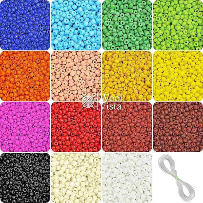 RAINBOW SEED BEADS SET - (80 Grams)