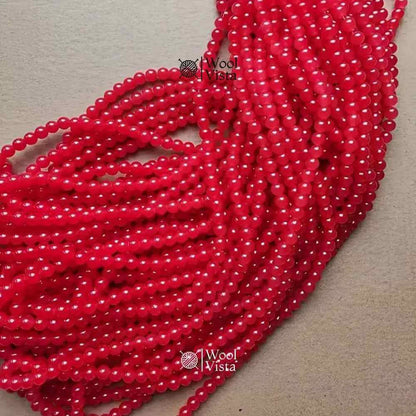 GLASS IMITATION JADE BEADS – 100PCS STRAND FOR DIY JEWELRY MAKING