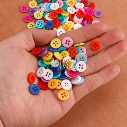 ROUND BUTTONS MIXED COLOR SET FOR CRAFTS