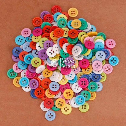 ROUND BUTTONS MIXED COLOR SET FOR CRAFTS