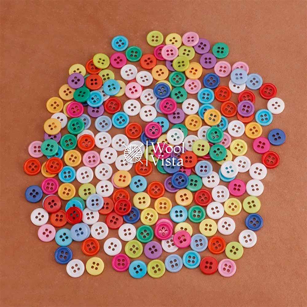 ROUND BUTTONS MIXED COLOR SET FOR CRAFTS