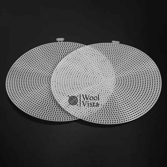 PLASTIC ROUND SHAPE CANVAS MESH SHEETS FOR BAGS AND DIY ACCESSORIES