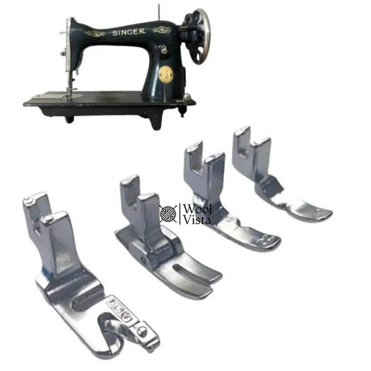 SEWING MACHINE PRESSER FOOT SET – FOR HEMMING, PIPING & GENERAL SEWING (5 PIECES)
