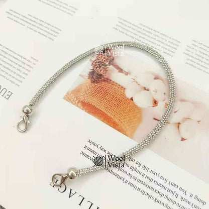 SHINING RHINESTONE METAL LOBSTER BUCKLE HANDLES (2PCS) – ELEGANT ZINC ALLOY BAG HANDLES FOR WEDDING, PARTY & DIY WALLET MAKING