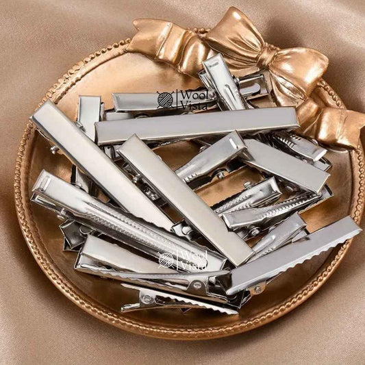 SILVERY METAL ALLIGATOR HAIR CLIPS – DUCKBILL DIY HAIR ACCESSORIES
