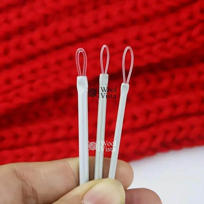 WHITE NYLON THREAD NEEDLES (SET OF 3) – LARGE EYE BENT NEEDLES FOR YARN & DIY CRAFTS