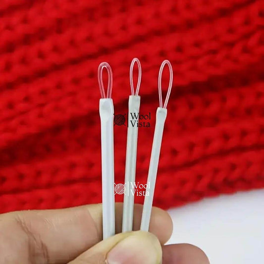 WHITE NYLON THREAD NEEDLES (SET OF 3) – LARGE EYE BENT NEEDLES FOR YARN & DIY CRAFTS