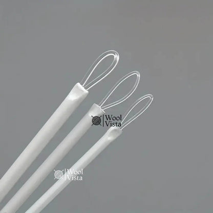 WHITE NYLON THREAD NEEDLES (SET OF 3) – LARGE EYE BENT NEEDLES FOR YARN & DIY CRAFTS