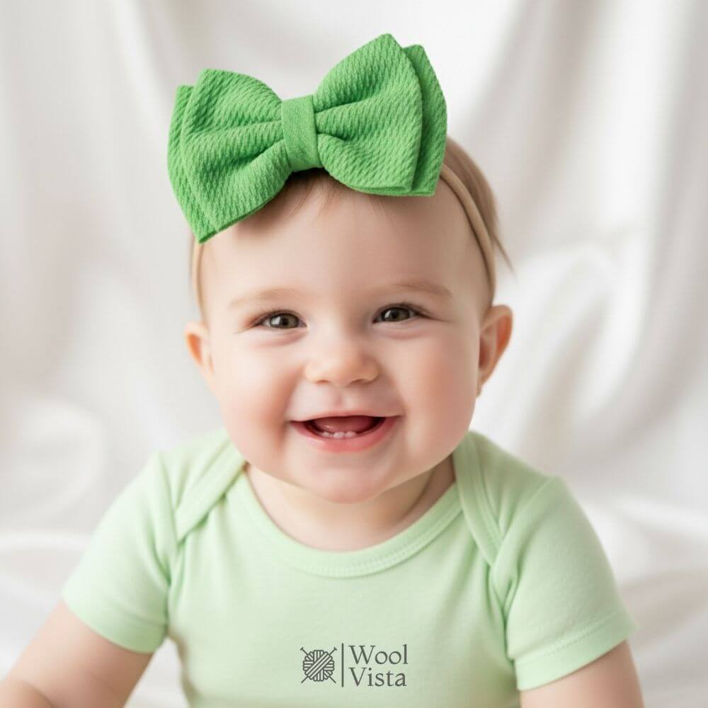 SOFT NYLON BOW HEADBANDS 4PCS – SOLID COLOR HAIR ACCESSORY SET FOR BABIES, TODDLERS & GIRLS