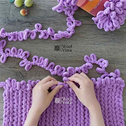 SOFT LOOP YARN BALL –  DIY KNITTING YARN FOR SCARVES, BAGS, BLANKETS & CRAFTS