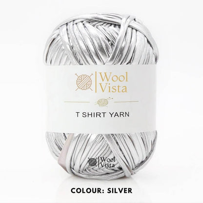 SOFT METALLIC T-SHIRT YARN - FOR CROCHET AND BAG MAKING CRAFTING