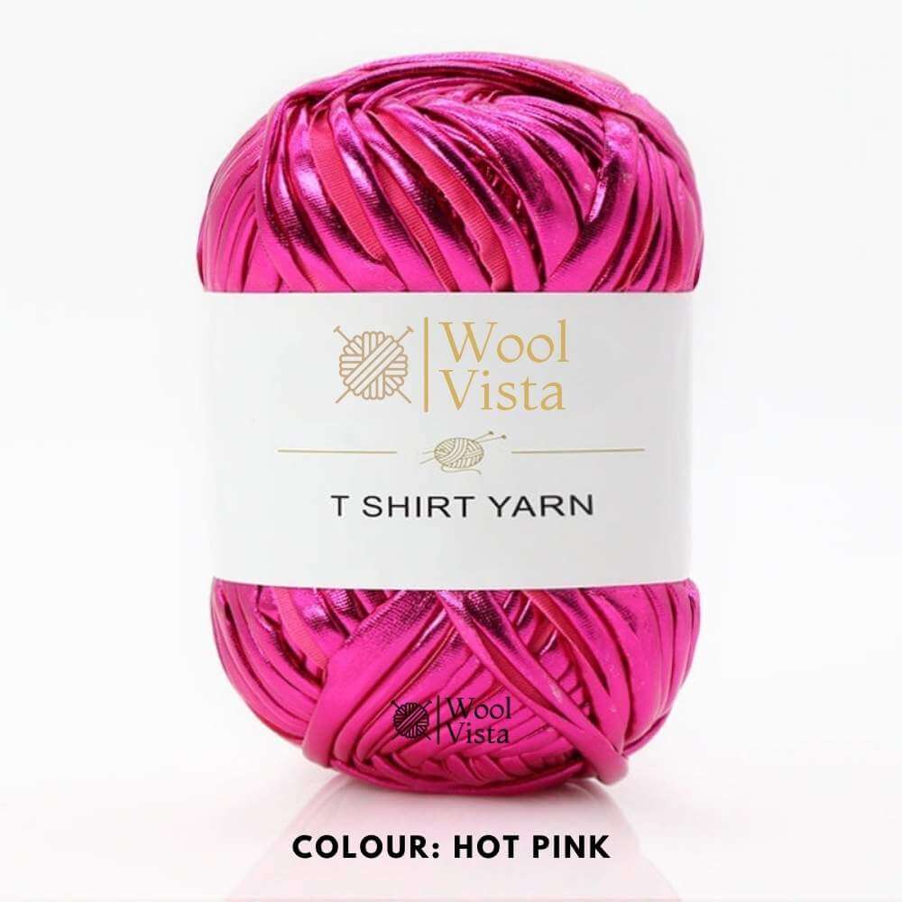 SOFT METALLIC T-SHIRT YARN - FOR CROCHET AND BAG MAKING CRAFTING