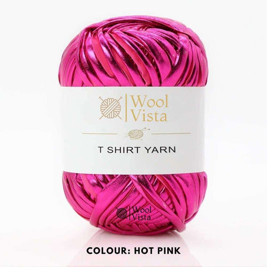SOFT METALLIC T-SHIRT YARN - FOR CROCHET AND BAG MAKING CRAFTING