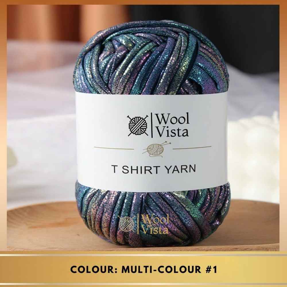 SOFT METALLIC T-SHIRT YARN - FOR CROCHET AND BAG MAKING CRAFTING