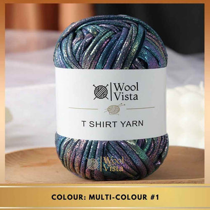 SOFT METALLIC T-SHIRT YARN - FOR CROCHET AND BAG MAKING CRAFTING