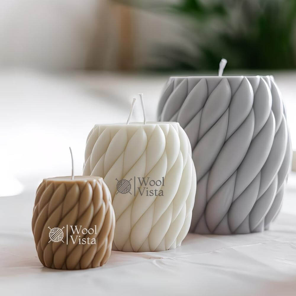 SPIRAL CANDLE SILICONE MOLD – 3D ROUND SPIRAL MOLDS FOR HANDMADE CANDLES, SOAP, RESIN, CLAY & PLASTER CRAFTS (MODERN DIY DESIGN)