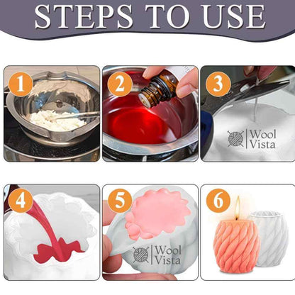 SPIRAL CANDLE SILICONE MOLD – 3D ROUND SPIRAL MOLDS FOR HANDMADE CANDLES, SOAP, RESIN, CLAY & PLASTER CRAFTS (MODERN DIY DESIGN)