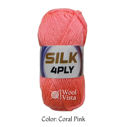 SUPER SOFT SILKY YARN BALL (PACK OF 4 YARN BALLS)