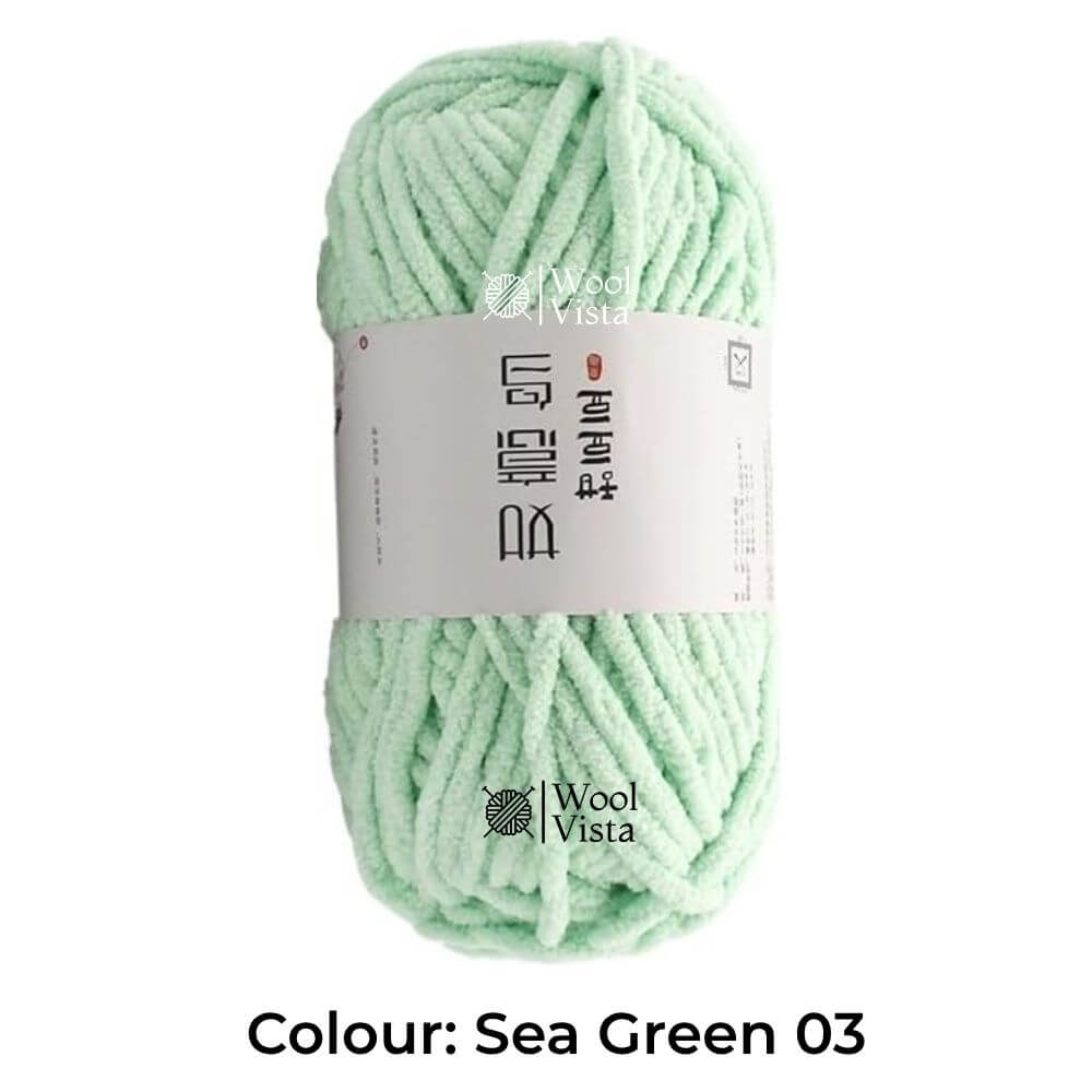 100G ICE THREAD POLYESTER YARN – SOFT CHUNKY YARN FOR KNITTING, CROCHET, BLANKETS, SCARVES & DIY CRAFTS