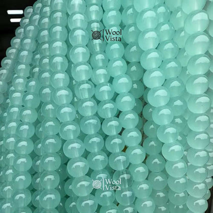 GLASS IMITATION JADE BEADS – 100PCS STRAND FOR DIY JEWELRY MAKING