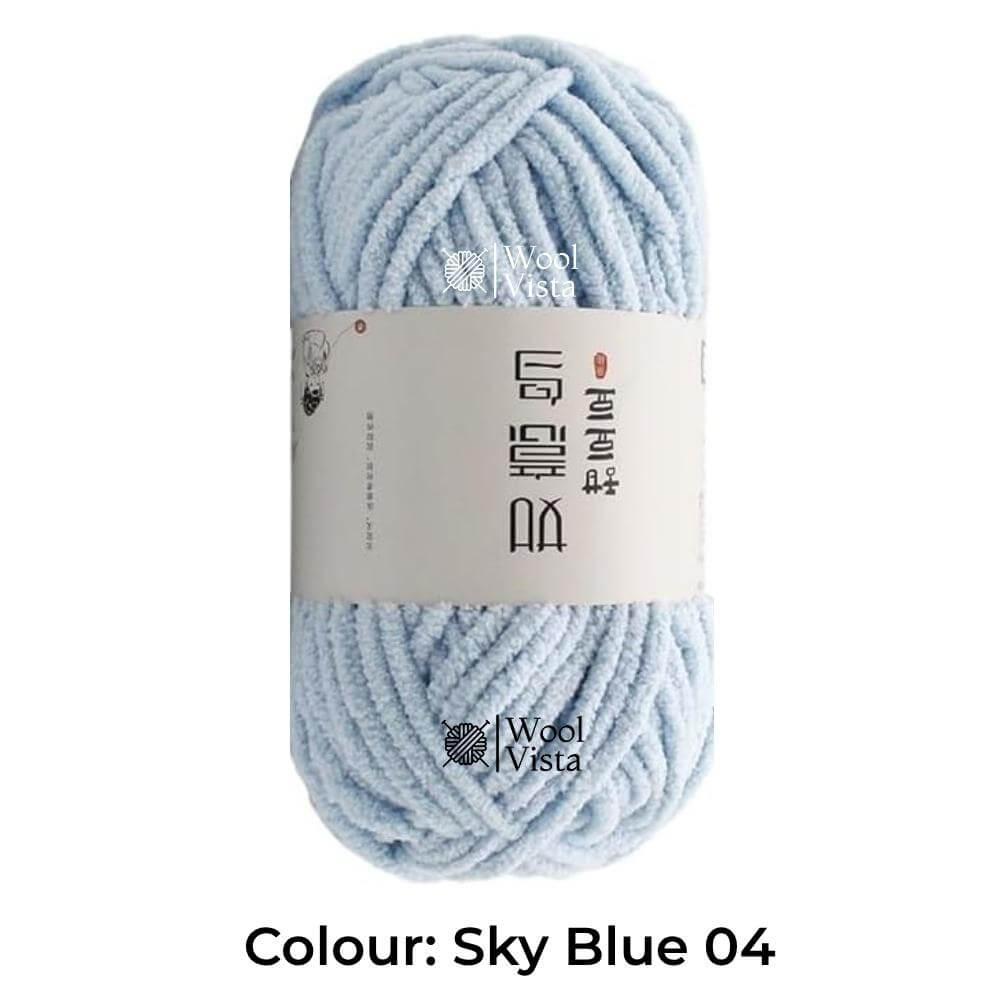 100G ICE THREAD POLYESTER YARN – SOFT CHUNKY YARN FOR KNITTING, CROCHET, BLANKETS, SCARVES & DIY CRAFTS