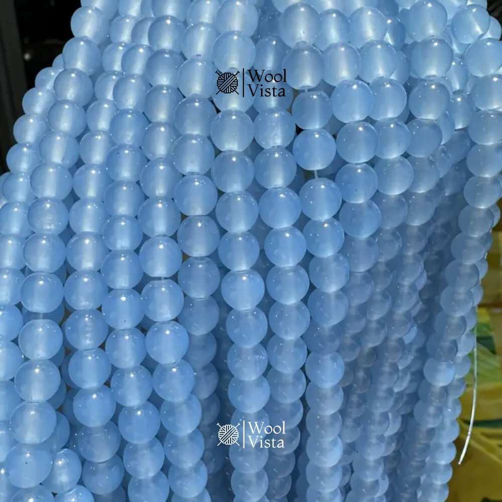 GLASS IMITATION JADE BEADS – 100PCS STRAND FOR DIY JEWELRY MAKING