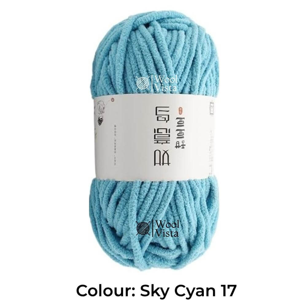 100G ICE THREAD POLYESTER YARN – SOFT CHUNKY YARN FOR KNITTING, CROCHET, BLANKETS, SCARVES & DIY CRAFTS