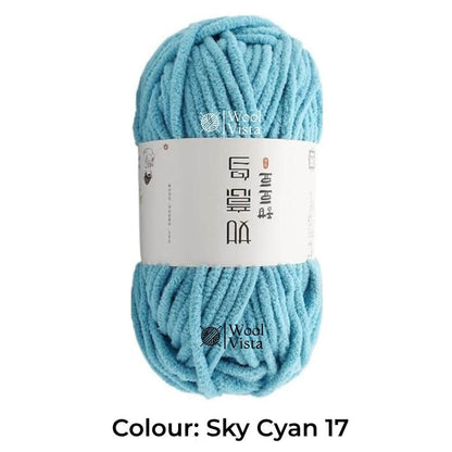 100G ICE THREAD POLYESTER YARN – SOFT CHUNKY YARN FOR KNITTING, CROCHET, BLANKETS, SCARVES & DIY CRAFTS