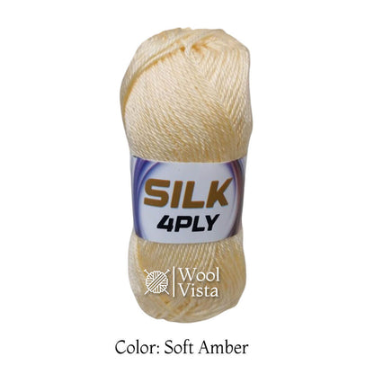 SUPER SOFT SILKY YARN BALL (PACK OF 4 YARN BALLS)