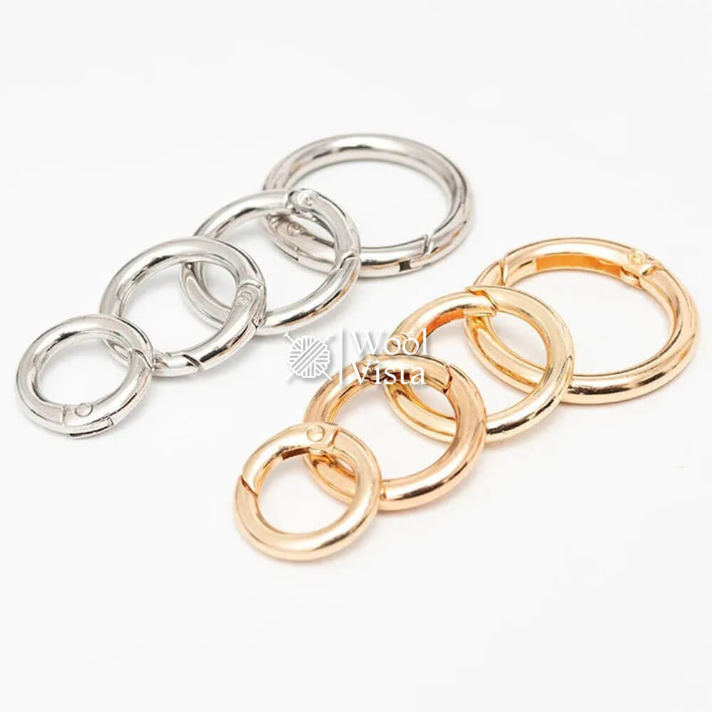 SPRING O-RING OPENABLE KEYCHAIN CLASPS - (2 PIECES)