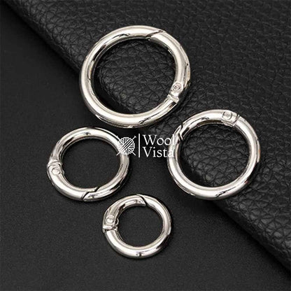 SPRING O-RING OPENABLE KEYCHAIN CLASPS - (2 PIECES)