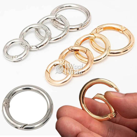 SPRING O-RING OPENABLE KEYCHAIN CLASPS - (2 PIECES)