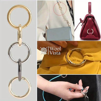 SPRING O-RING OPENABLE KEYCHAIN CLASPS - (2 PIECES)