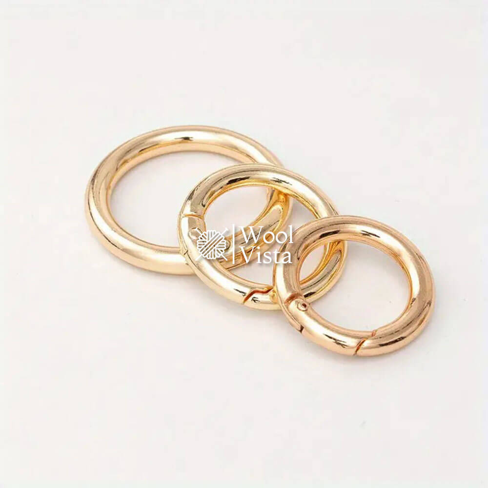 SPRING O-RING OPENABLE KEYCHAIN CLASPS - (2 PIECES)