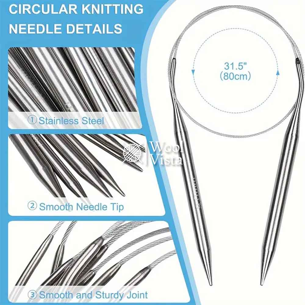 PREMIUM STAINLESS STEEL CIRCULAR KNITTING NEEDLE