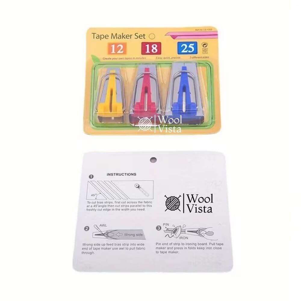 TAPE MAKER SET – EDGE BANDING TOOLS WITH BINDING MACHINE, ROLLING EDGE TOOL & TUBE PULLER - (SET OF 3)