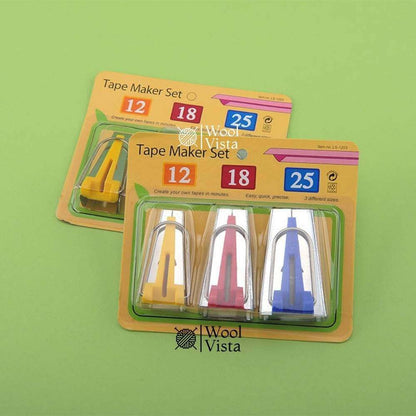 TAPE MAKER SET – EDGE BANDING TOOLS WITH BINDING MACHINE, ROLLING EDGE TOOL & TUBE PULLER - (SET OF 3)