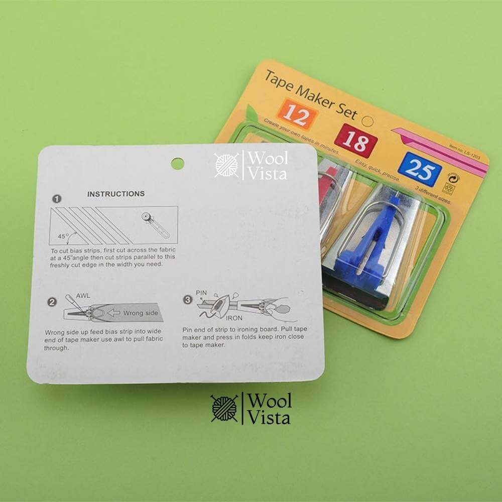 TAPE MAKER SET – EDGE BANDING TOOLS WITH BINDING MACHINE, ROLLING EDGE TOOL & TUBE PULLER - (SET OF 3)