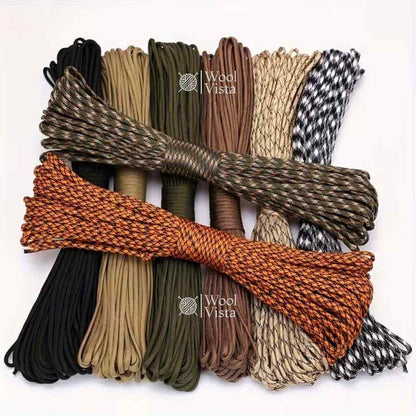 THICK BRAIDED PARACORD ROPE 4MM × 20M – STRONG HANDMADE DIY CORD FOR BRACELETS, KEYCHAINS, DOG COLLARS