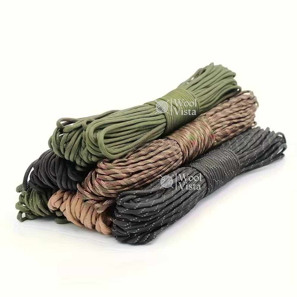 THICK BRAIDED PARACORD ROPE 4MM × 20M – STRONG HANDMADE DIY CORD FOR BRACELETS, KEYCHAINS, DOG COLLARS