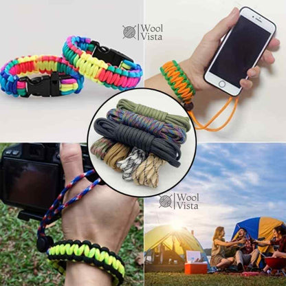 THICK BRAIDED PARACORD ROPE 4MM × 20M – STRONG HANDMADE DIY CORD FOR BRACELETS, KEYCHAINS, DOG COLLARS