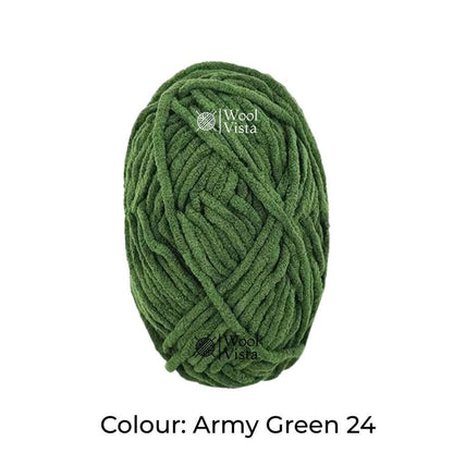 THIN CHENILLE PLUSH YARN – SOFT BLANKET & CROCHET YARN FOR KNITTING, DIY CRAFTS