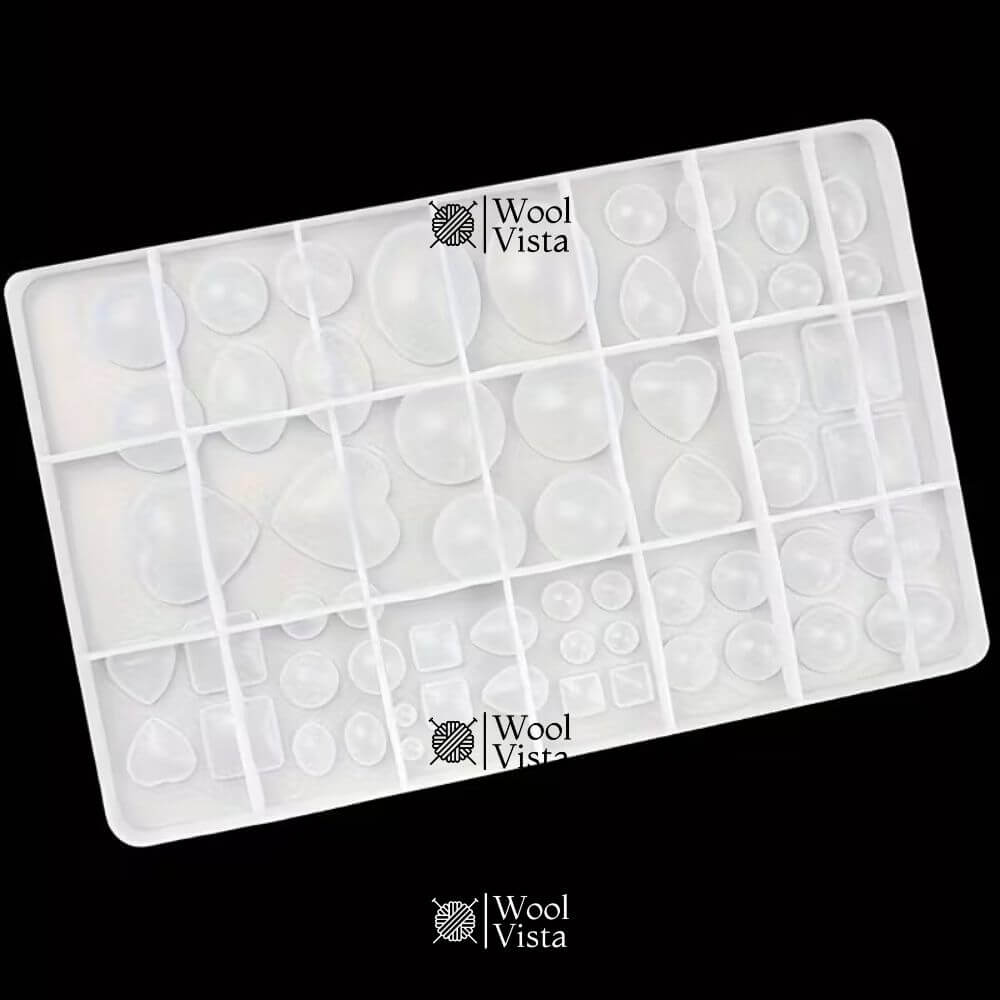 TIME GEM RECTANGULAR SILICONE MOLD – LARGE 10-INCH EPOXY RESIN MOLD FOR JEWELRY, EARRINGS & PENDANTS
