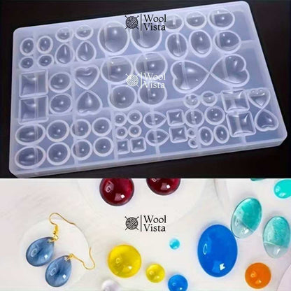 TIME GEM RECTANGULAR SILICONE MOLD – LARGE 10-INCH EPOXY RESIN MOLD FOR JEWELRY, EARRINGS & PENDANTS