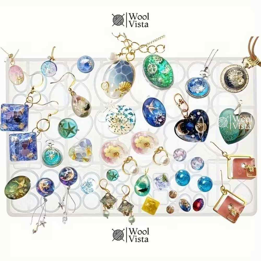 TIME GEM RECTANGULAR SILICONE MOLD – LARGE 10-INCH EPOXY RESIN MOLD FOR JEWELRY, EARRINGS & PENDANTS