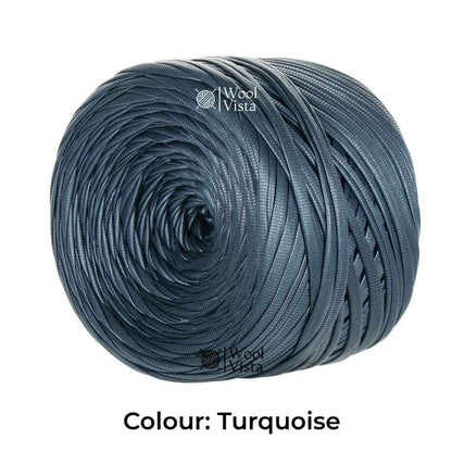 200G FAUX LEATHER T-SHIRT YARN – 60M SOFT WOVEN RIBBON YARN FOR CROCHET BAGS, KNITTING & HOME DECOR
