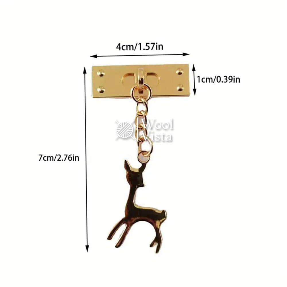 TWIST LOCK WITH REINDEER CHARM PENDANT