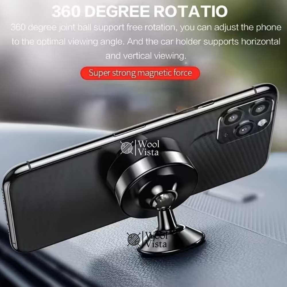 UNIVERSAL MAGNETIC CAR MOBILE HOLDER – 360° ROTATING SUPER STRONG METAL AIR VENT PHONE HOLDER