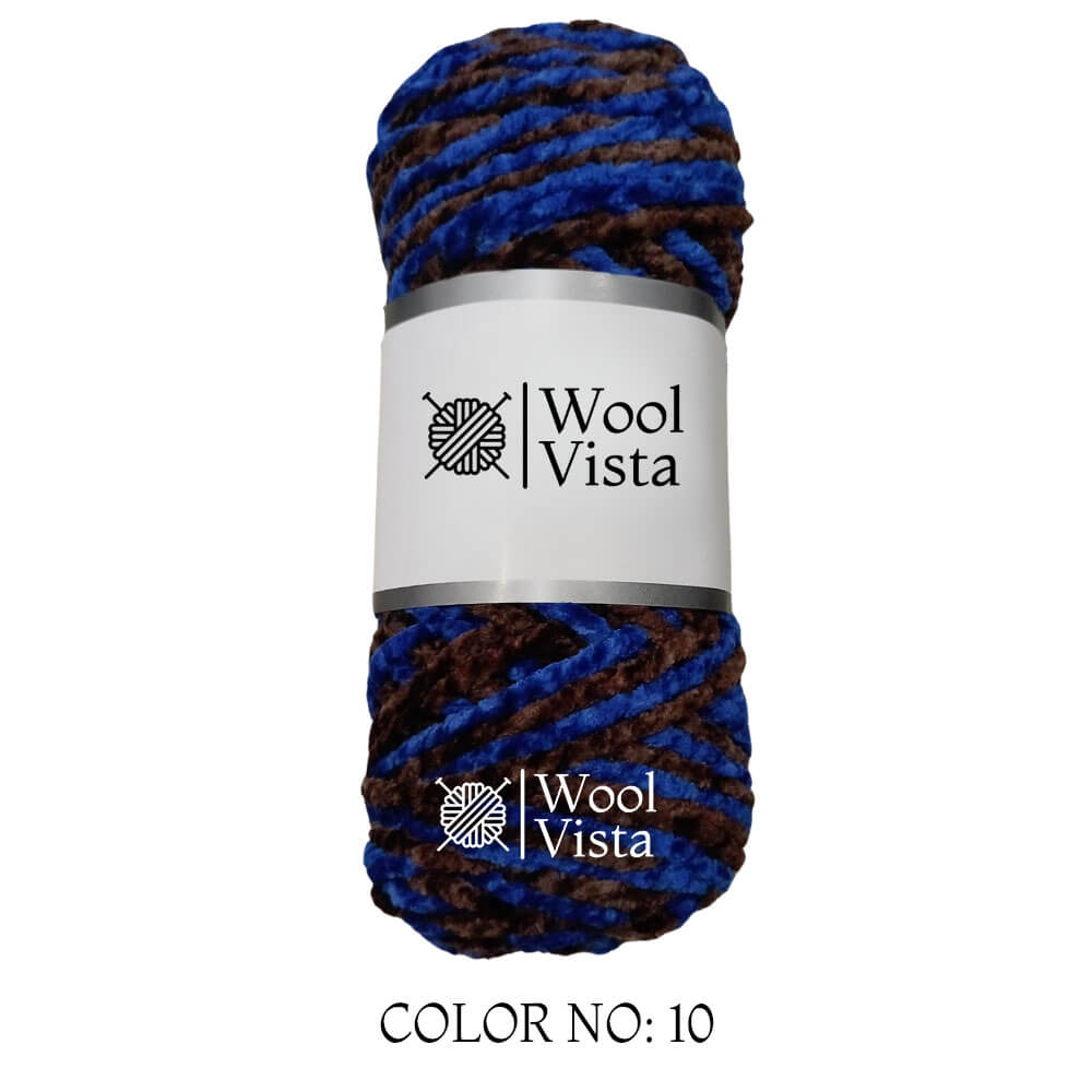 VELVET CHENILLE YARN MULTI - VELVET YARN BALL (PACK OF 5)