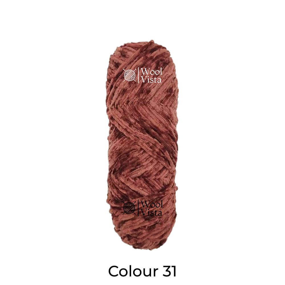 VELVET CHENILLE YARN - VELVET YARN BALL